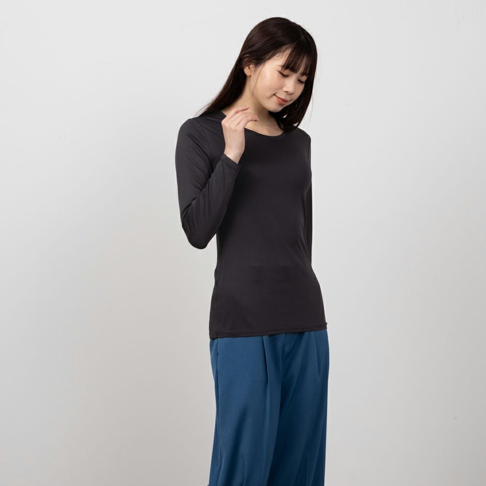 MAC HEAT クルーネック10分袖インナーシャツ レディース ネコポス 対応商品