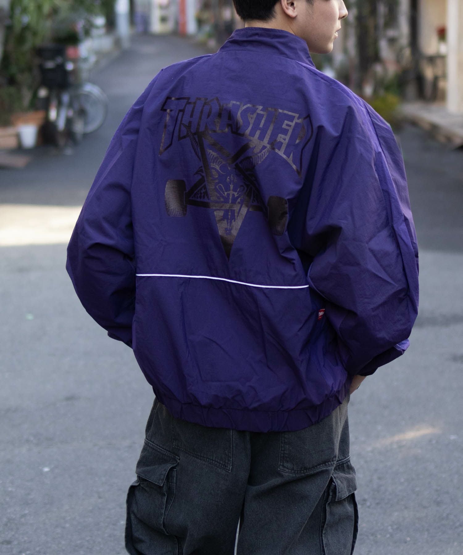 THRASHER 裏メッシュブルゾン メンズ