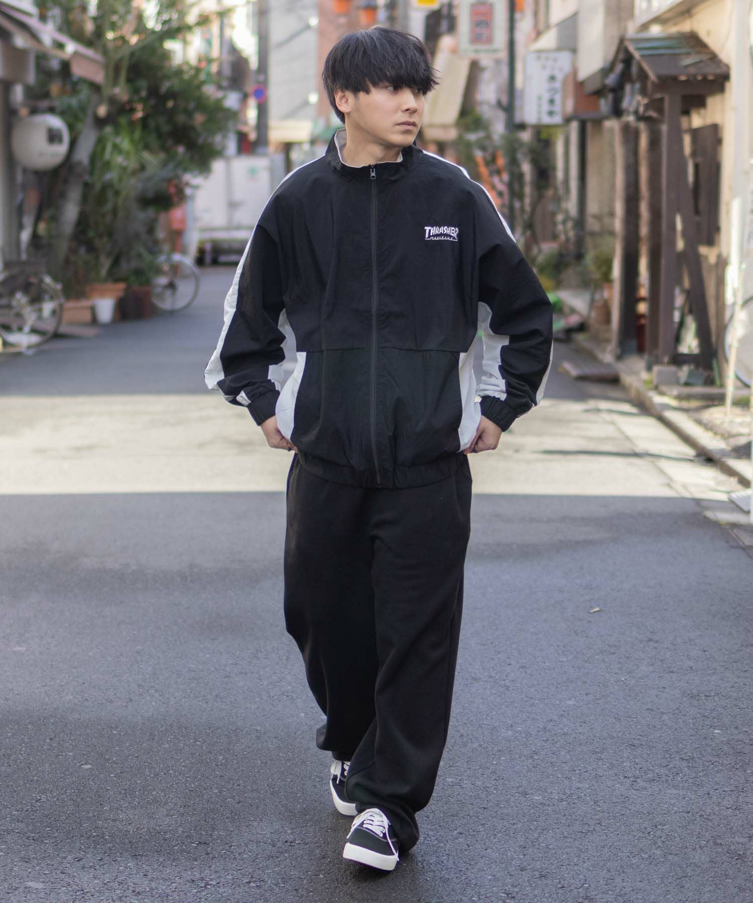 THRASHER 裏メッシュブルゾン メンズ