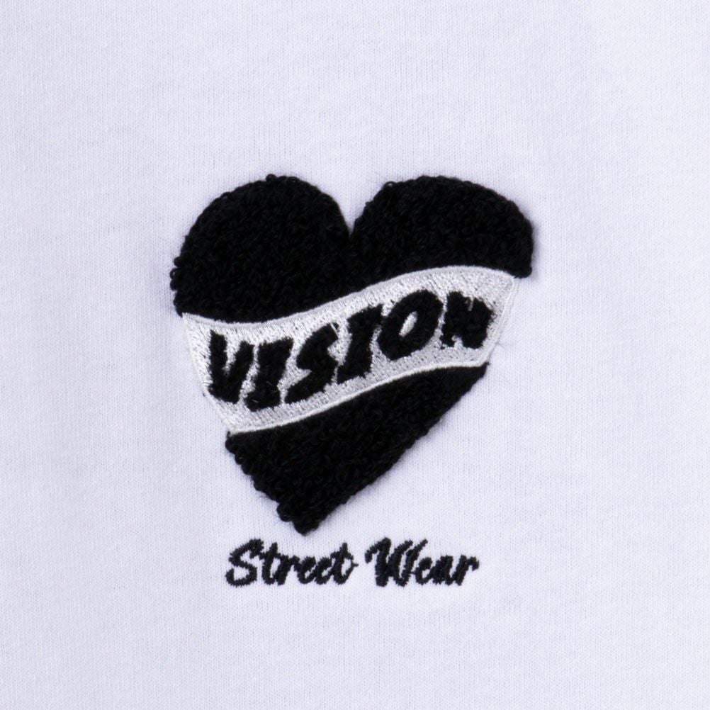 VISION STREET WEAR ハートサガラ刺繍長袖Tシャツ メンズ