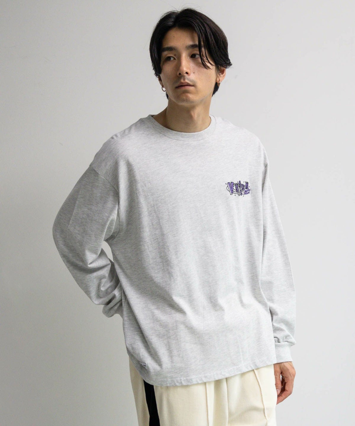 VISION STREET WEAR スペースマルチイラスト長袖Tシャツ メンズ