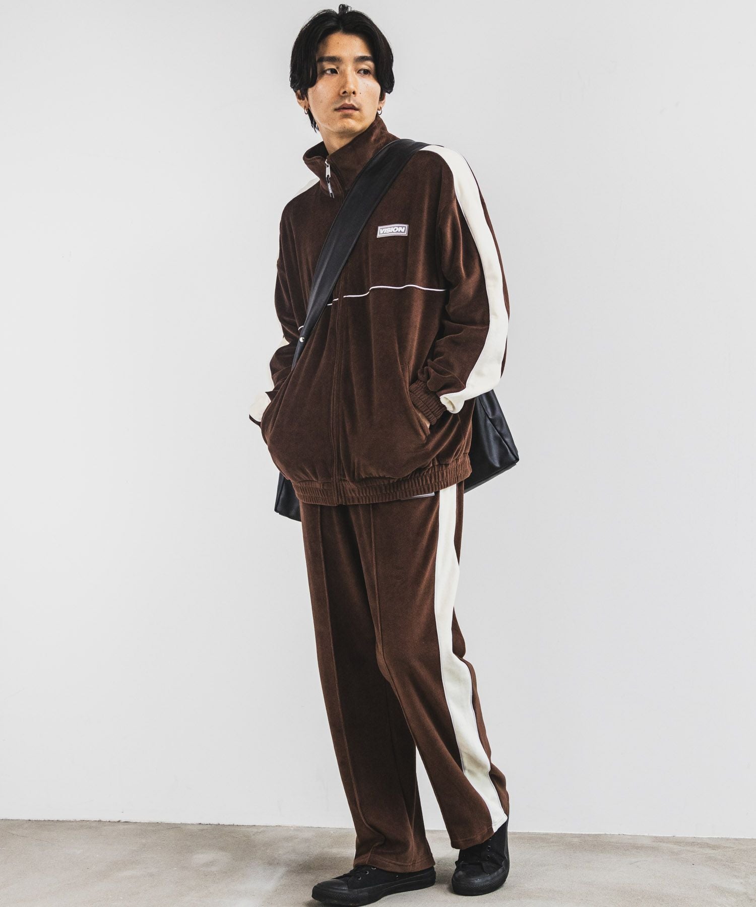 VISION STREET WEAR ベロアトラックジャケット メンズ