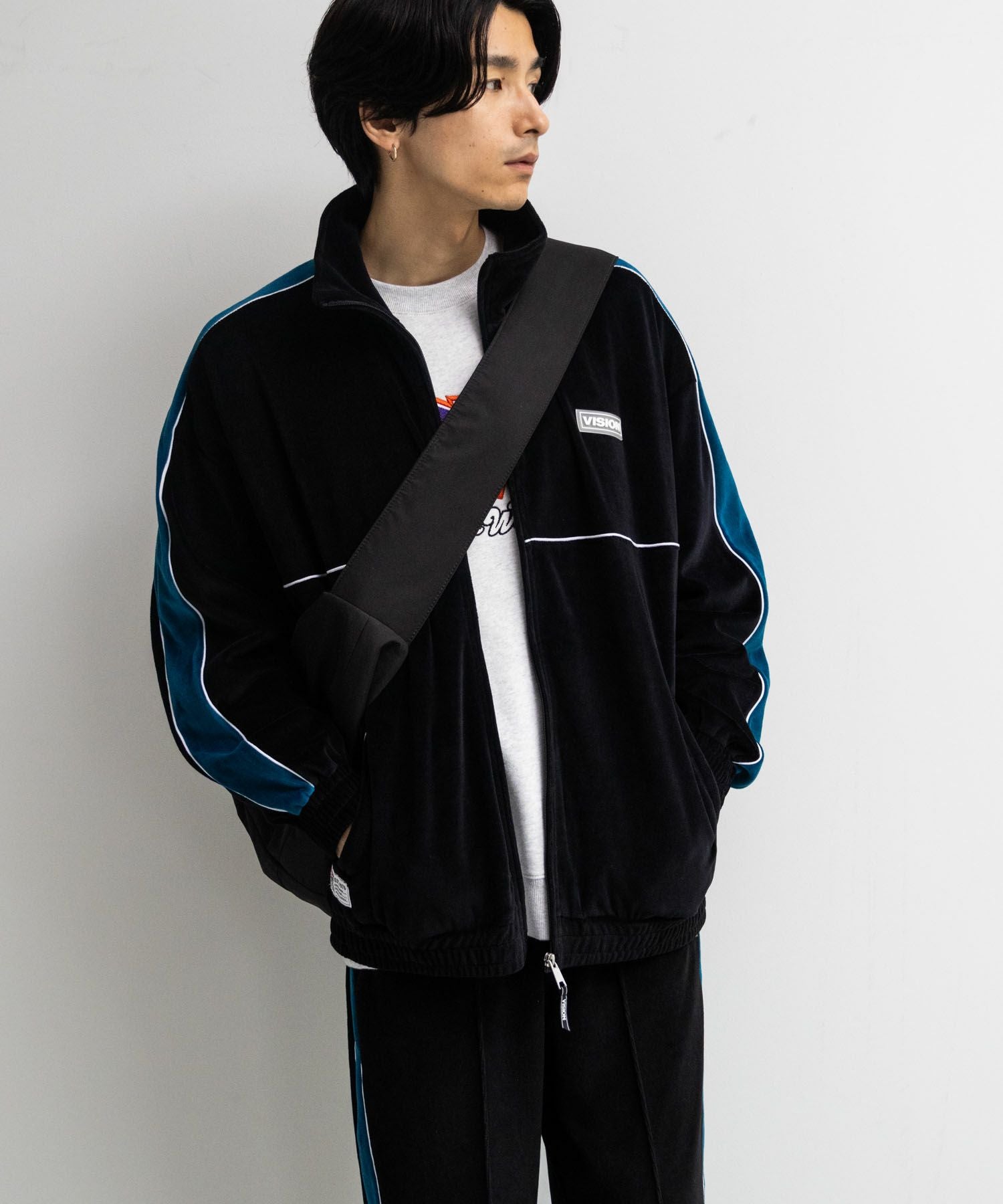 VISION STREET WEAR ベロアトラックジャケット メンズ
