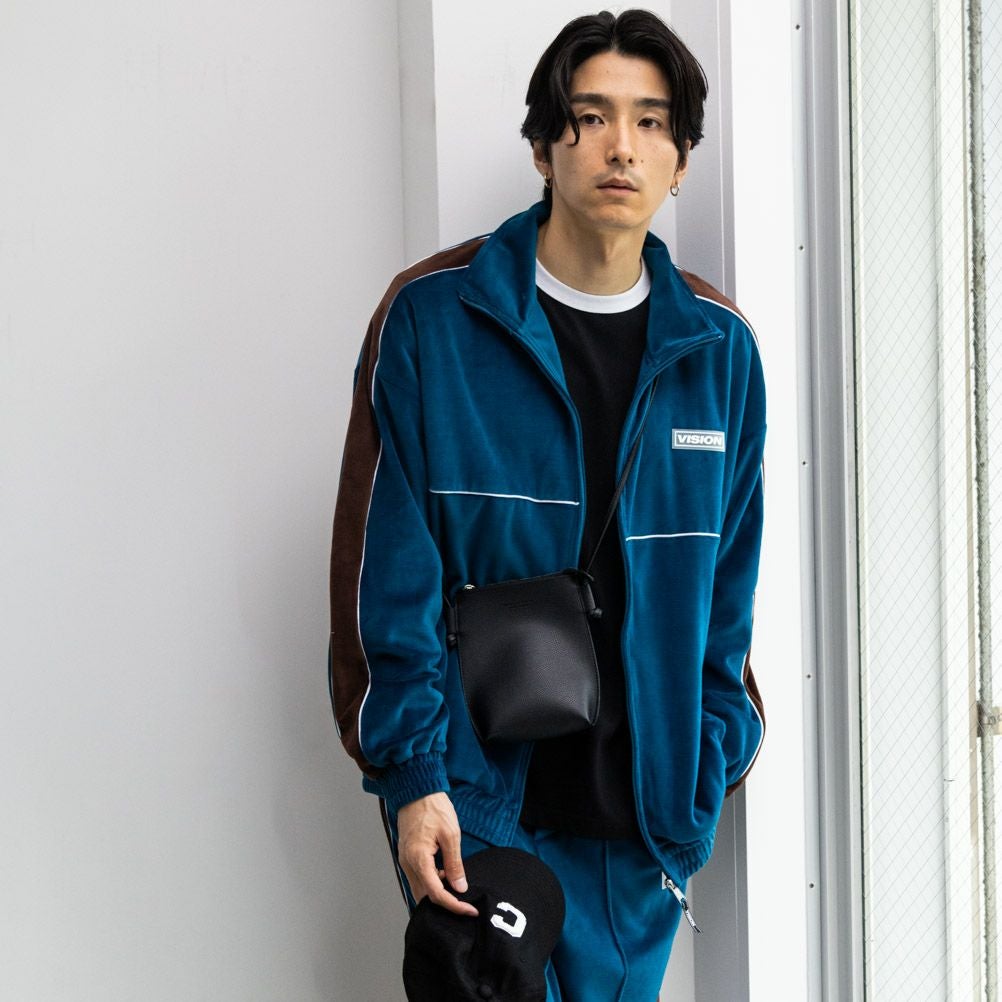 VISION STREET WEAR ベロアトラックジャケット メンズ