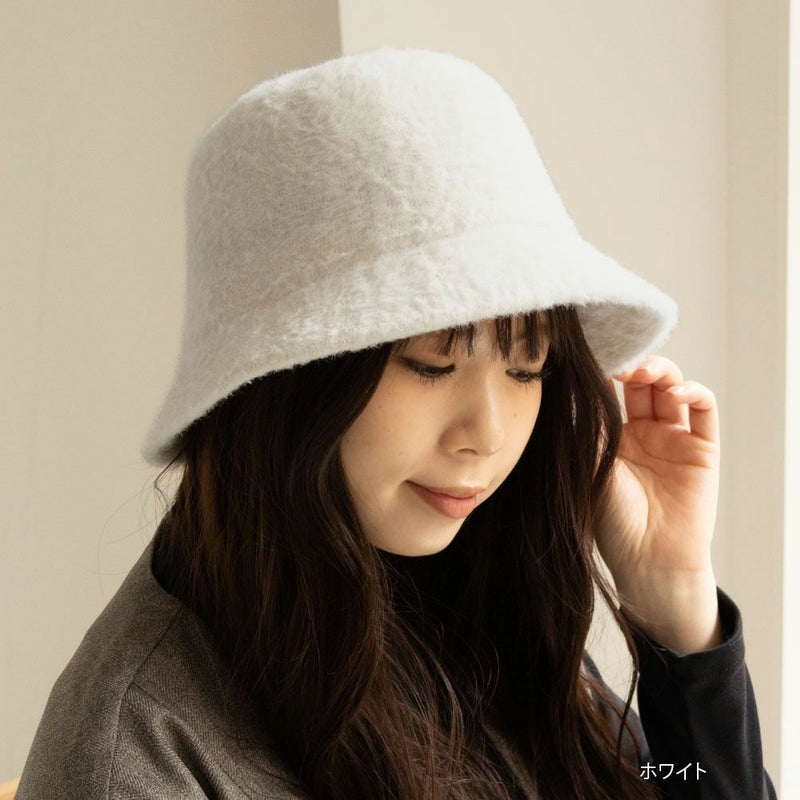 NAVY  ヘアリーサーモバケットハット レディース商品画像-1