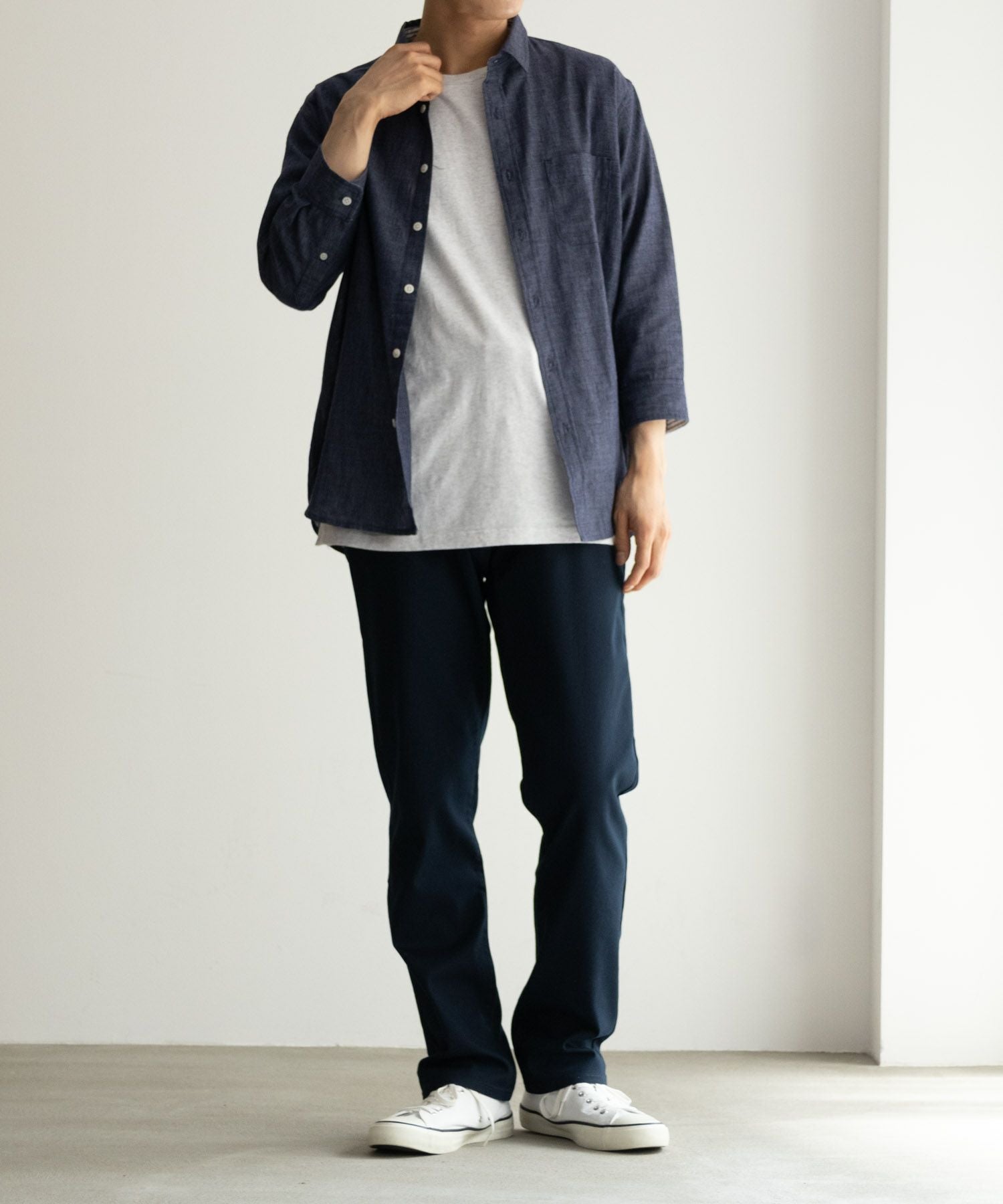 NAVY RICH COLORS テーパードパンツ メンズ