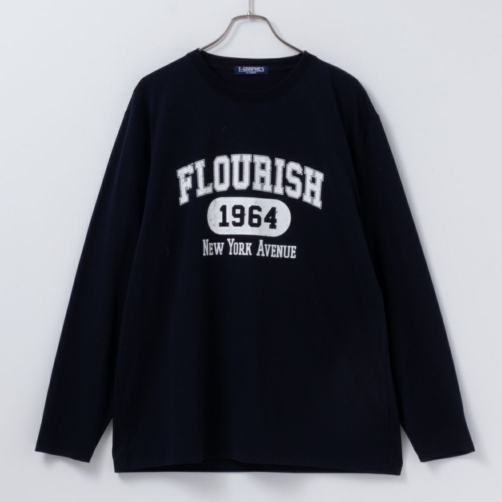 T-GRAPHICS プリント長袖Tシャツ メンズ