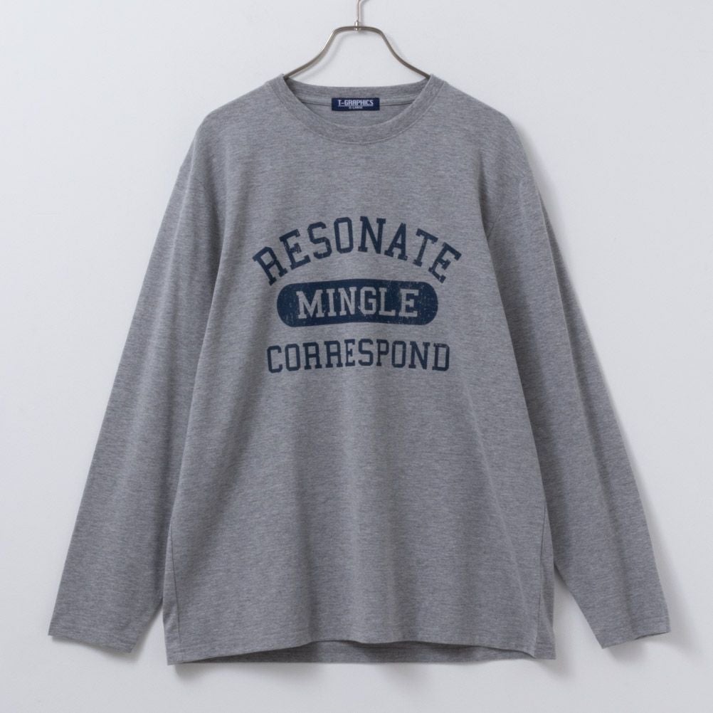 T-GRAPHICS プリント長袖Tシャツ メンズ