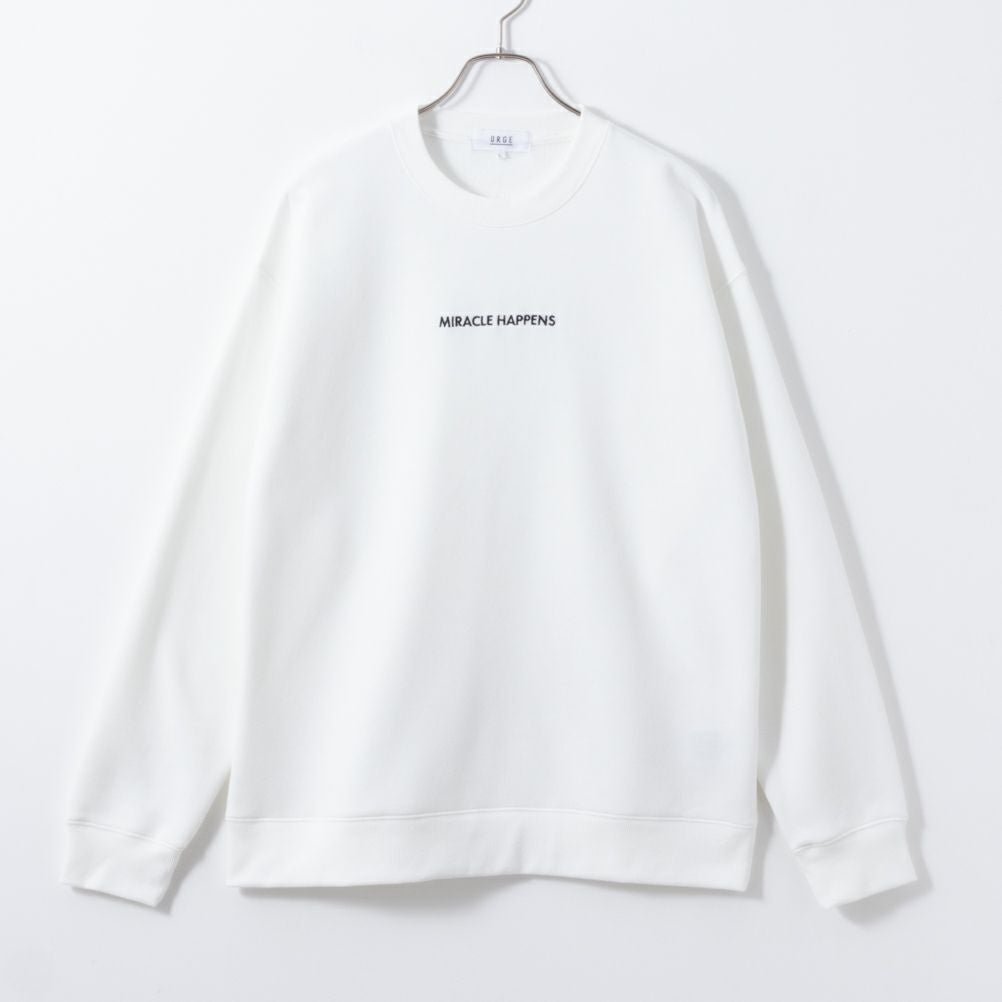 裏起毛刺繍トレーナー メンズ