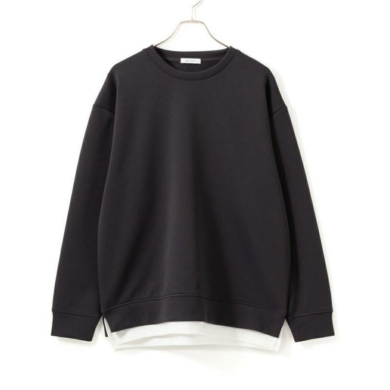 URBAN COLLECTION  ポンチ素材 エアスムージーレイヤードトレーナー メンズ商品画像-1