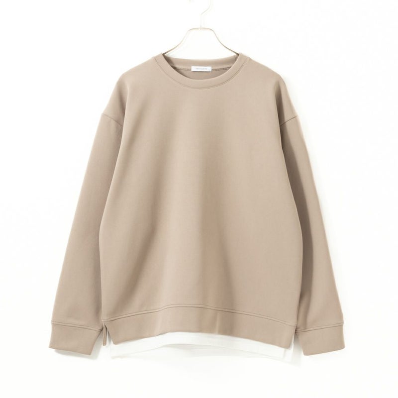 URBAN COLLECTION  ポンチ素材 エアスムージーレイヤードトレーナー メンズ商品画像-3