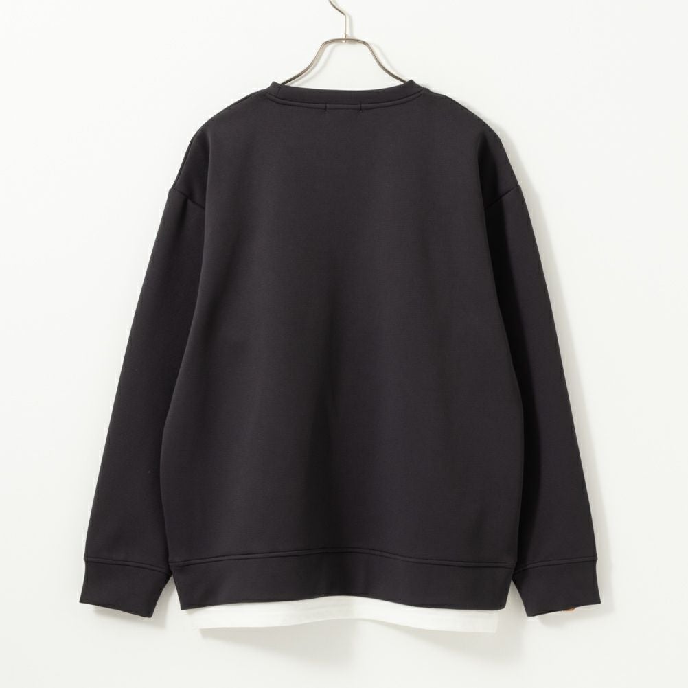 URBAN COLLECTION ポンチ素材 エアスムージーレイヤードトレーナー メンズ