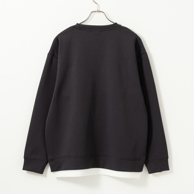 URBAN COLLECTION  ポンチ素材 エアスムージーレイヤードトレーナー メンズ商品画像-4