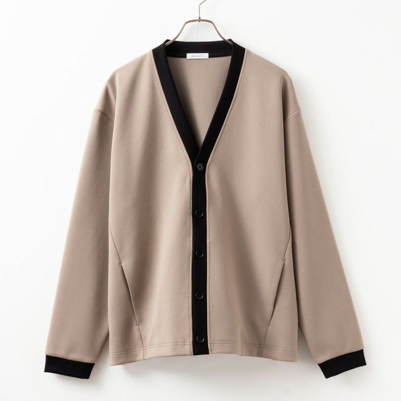 URBAN COLLECTION ポンチ素材 エアスムージー配色カーディガン メンズ商品画像-2