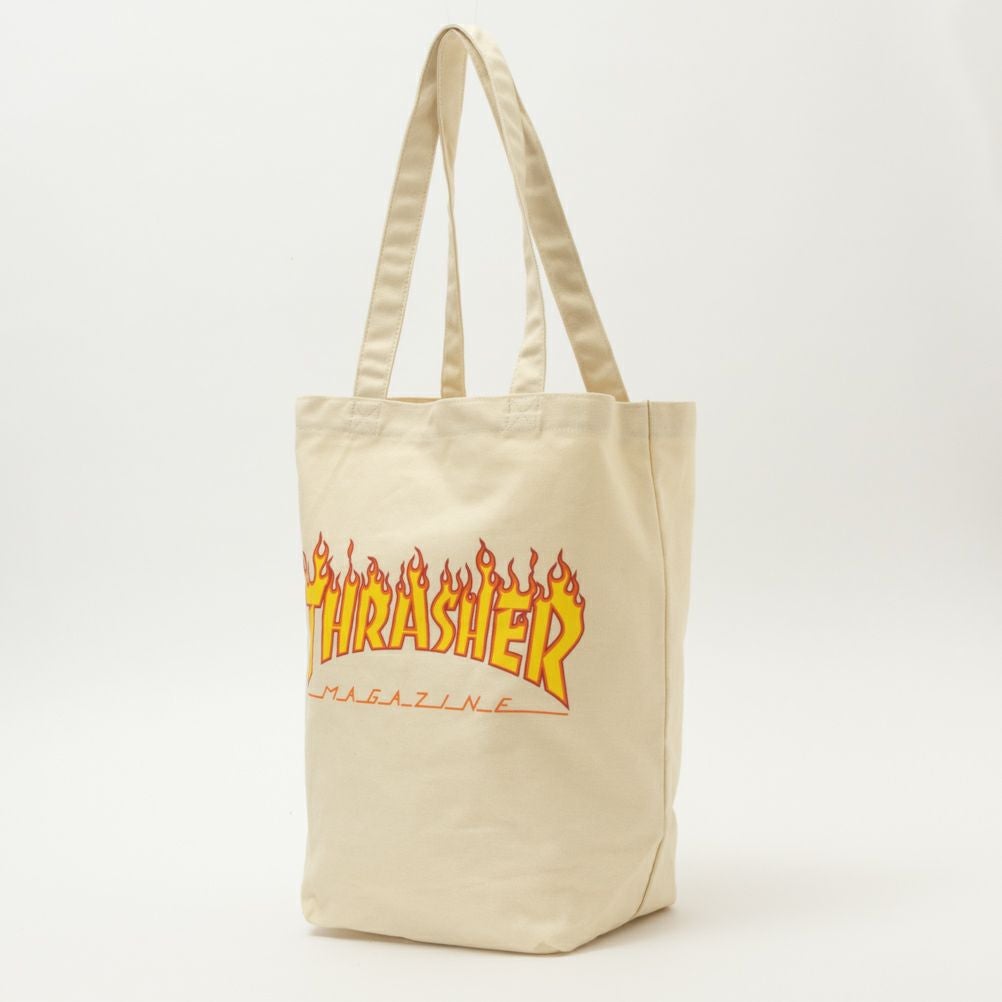 THRASHER ファイヤーロゴプリントトート