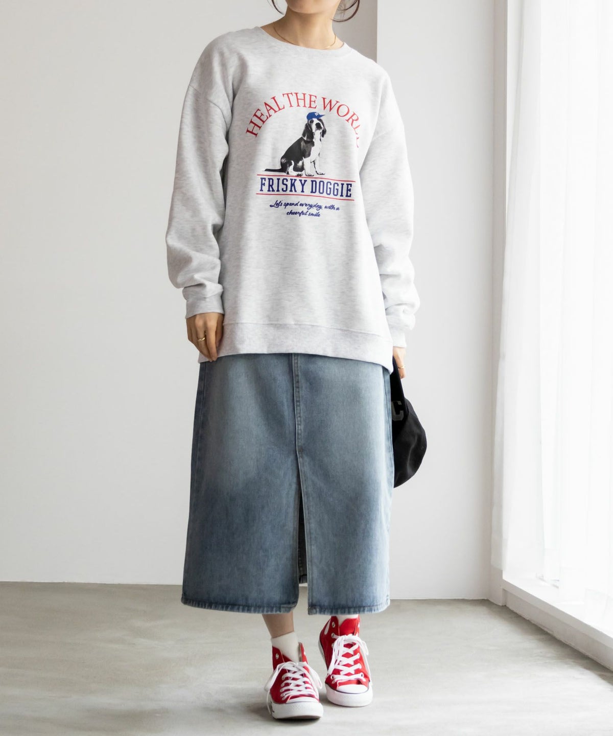 アニマルフォトプリントトレーナー メンズ