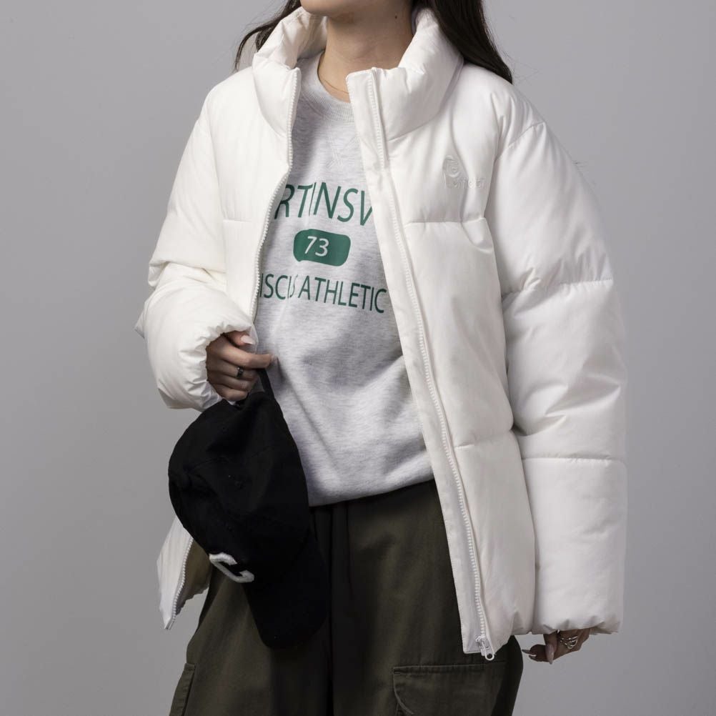 レディース ホワイト フード付き ジャケット M 8YARDS / Women's Nakawata BIG HOODIE