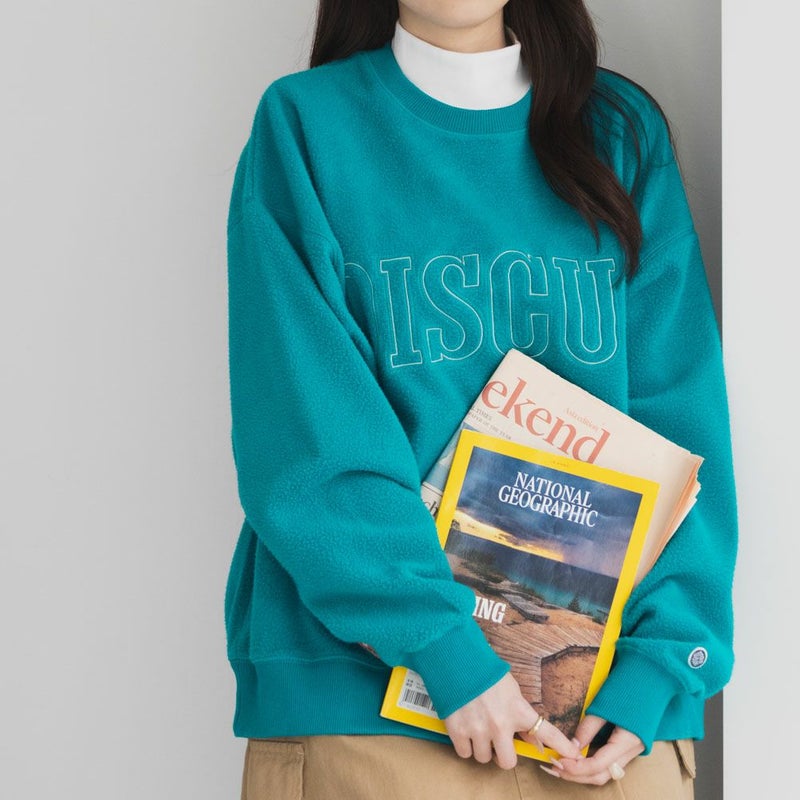 DISCUS  シープボア刺繍トレーナー レディース商品画像-1