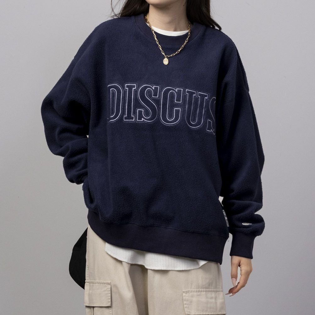 DISCUS シープボア刺繍トレーナー レディース