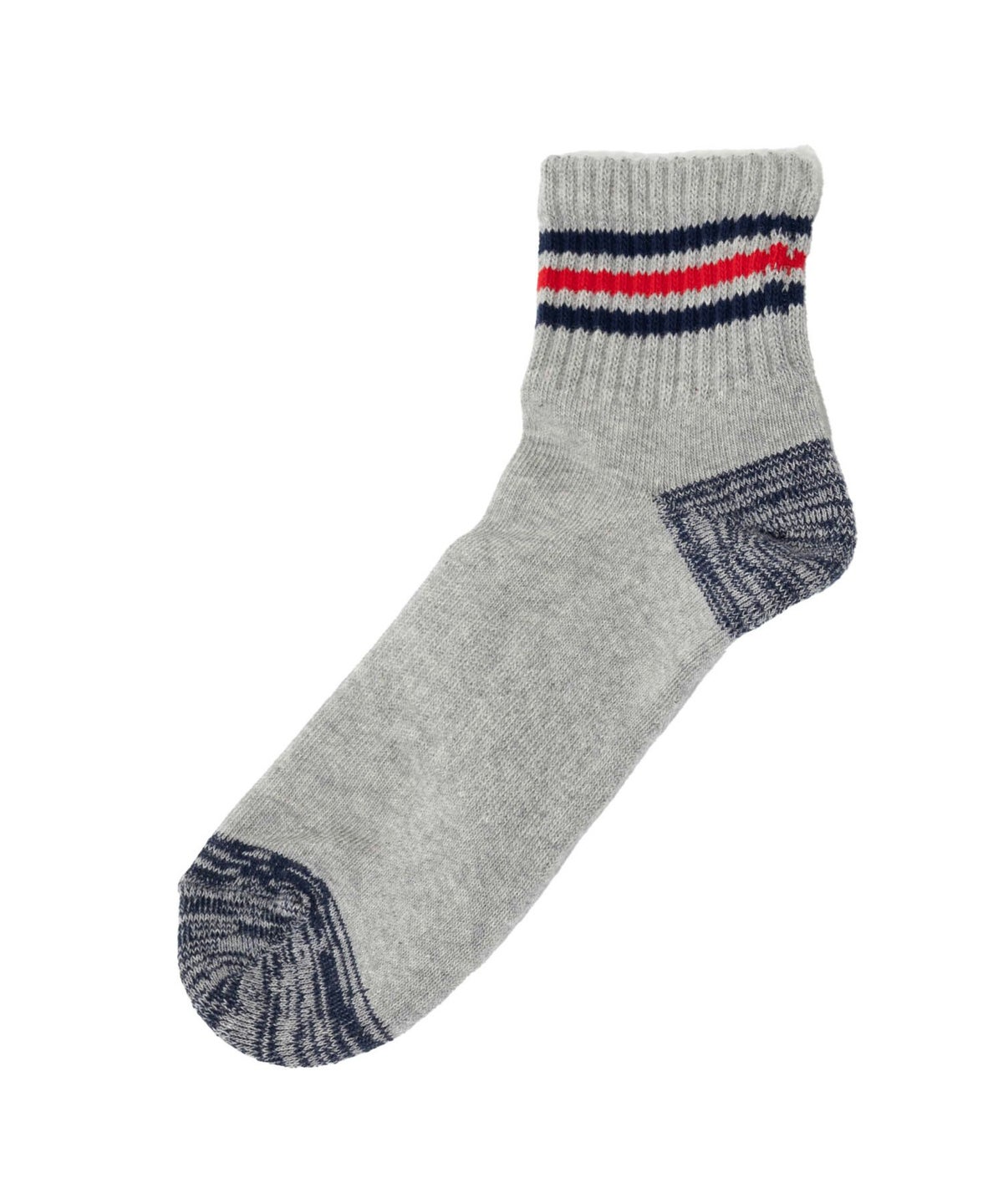 NAVY クォーターソックス ライン柄 メンズ