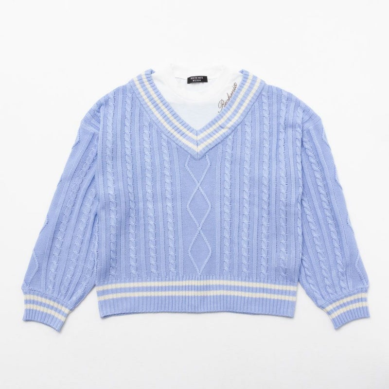 RICH MIX レイヤード風フェイクニット キッズ商品画像-1