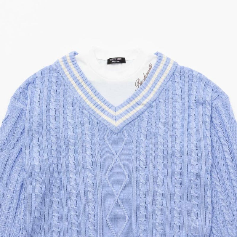 RICH MIX  レイヤード風フェイクニット キッズ商品画像-4