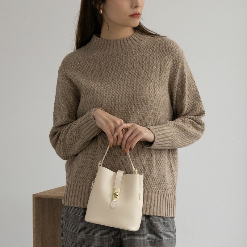 [期間限定knit]NAVY  ネップモックニット レディース商品画像-1