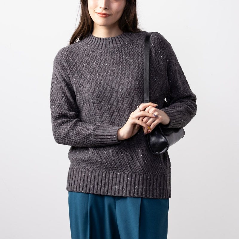 [期間限定knit]NAVY  ネップモックニット レディース商品画像-3