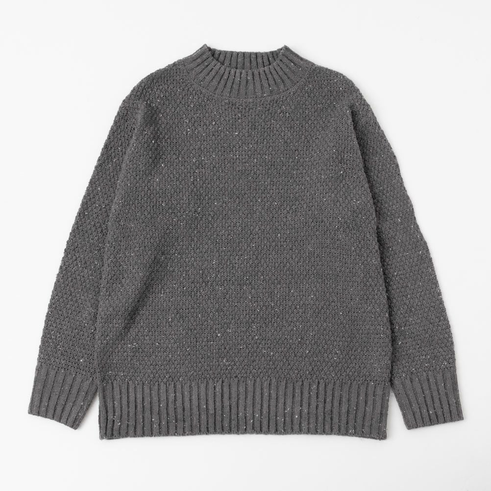 NAVY ネップモックニット レディース