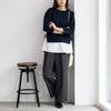 NAVY 時短フェイクレイヤードプルオーバー レディース