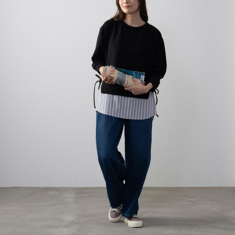 NAVY 時短フェイクレイヤードプルオーバー レディース商品画像-7