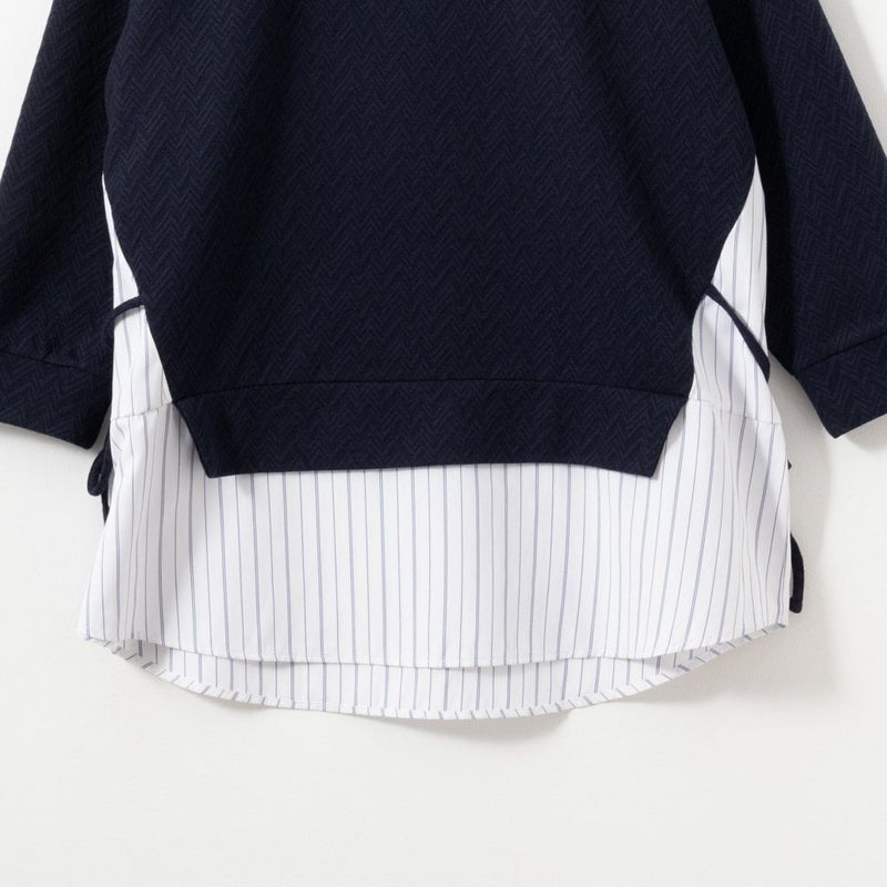 NAVY 時短フェイクレイヤードプルオーバー レディース商品画像-15