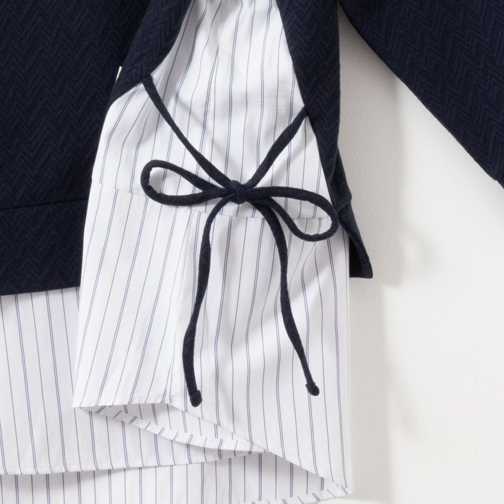 NAVY 時短フェイクレイヤードプルオーバー レディース