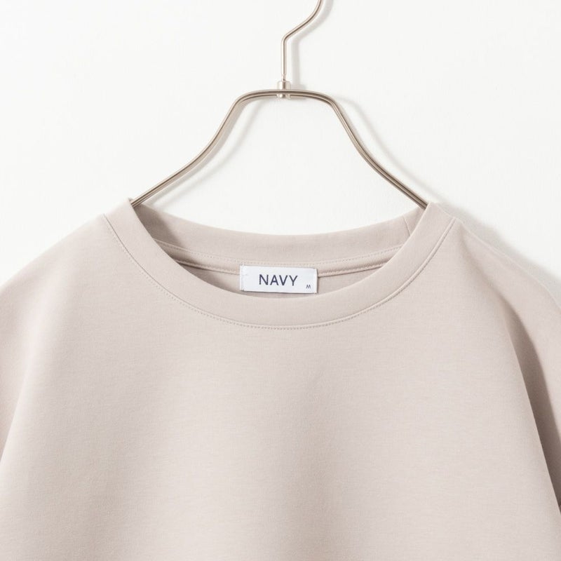 NAVY  ポンチ素材 時短フェイクレイヤード九分袖プルオーバー レディース商品画像-13