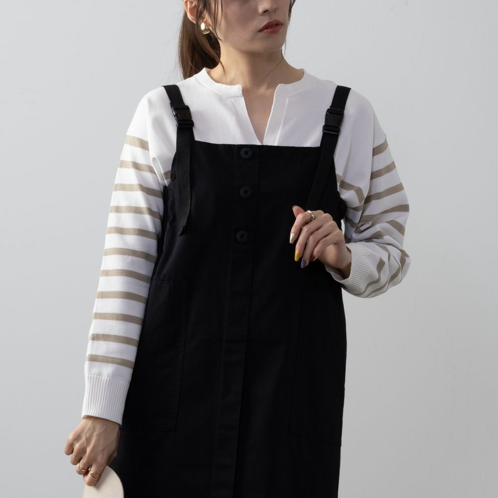 NAVY カーゴジャンパースカート レディース