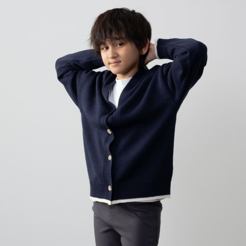 NAVY ニットカーディガンアンサンブル キッズ