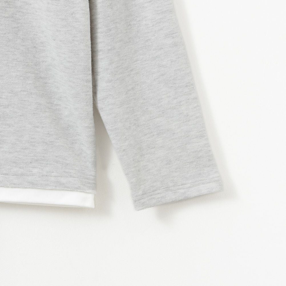 NAVY フェイクレイヤードクルーネック長袖Tシャツ メンズ