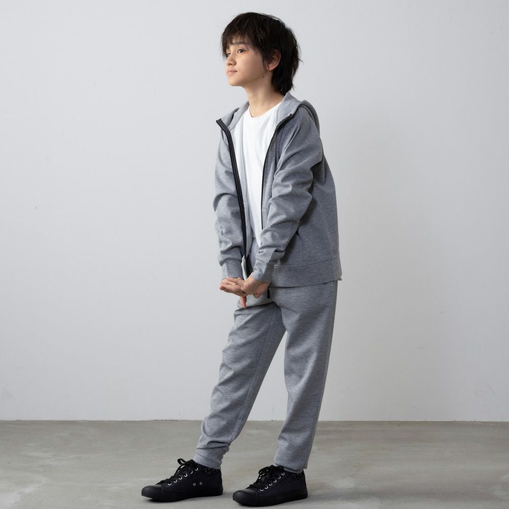 NAVY ポンチ素材 ストレッチジップパーカー キッズ