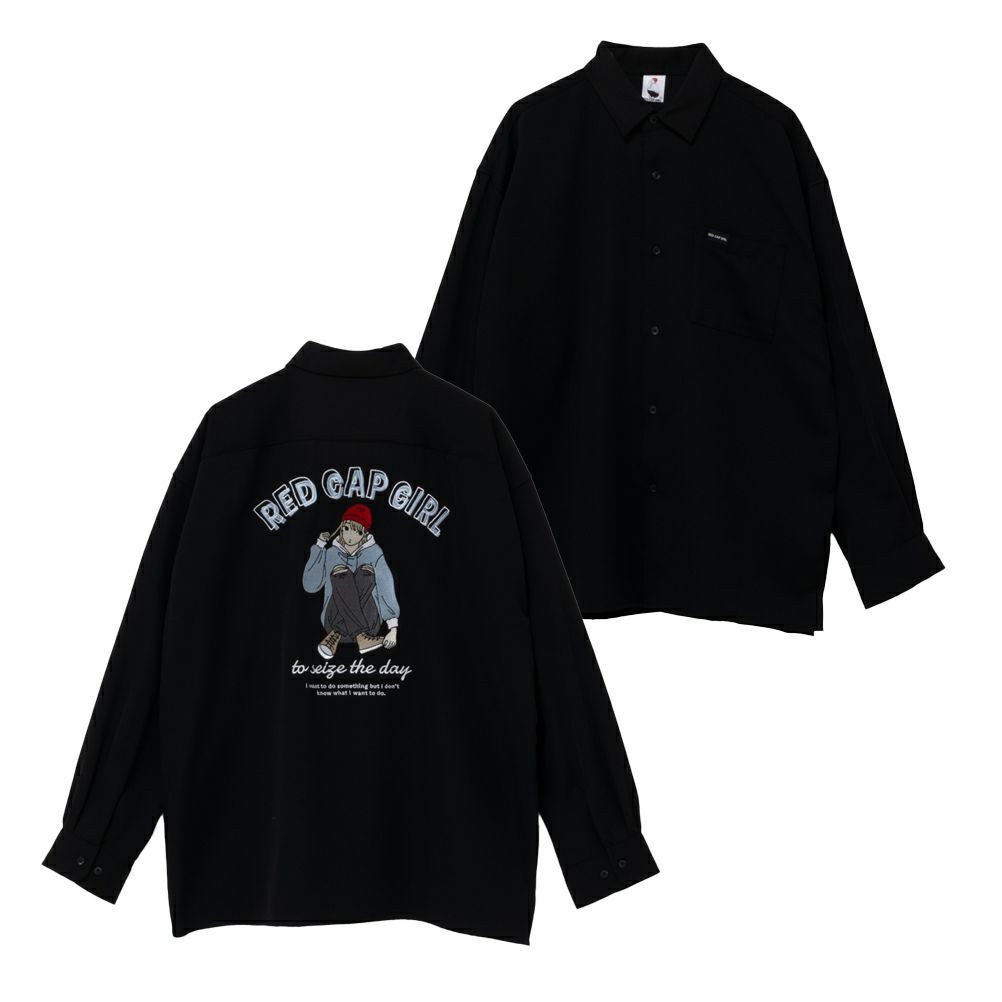 極上 RED MOON ループカラー フラップポケット カウレザー シャツ フラップポケットルーズシャツ[品番：WG010081661]｜WEGO【MEN