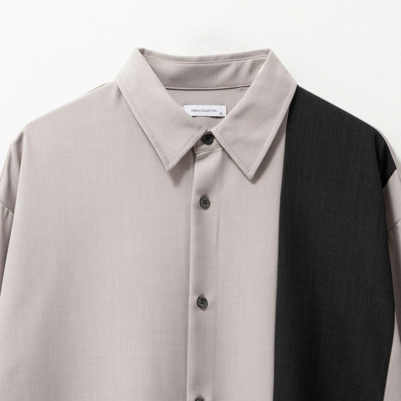URBAN COLLECTION  ポリツイル切替長袖シャツ メンズ商品画像-4