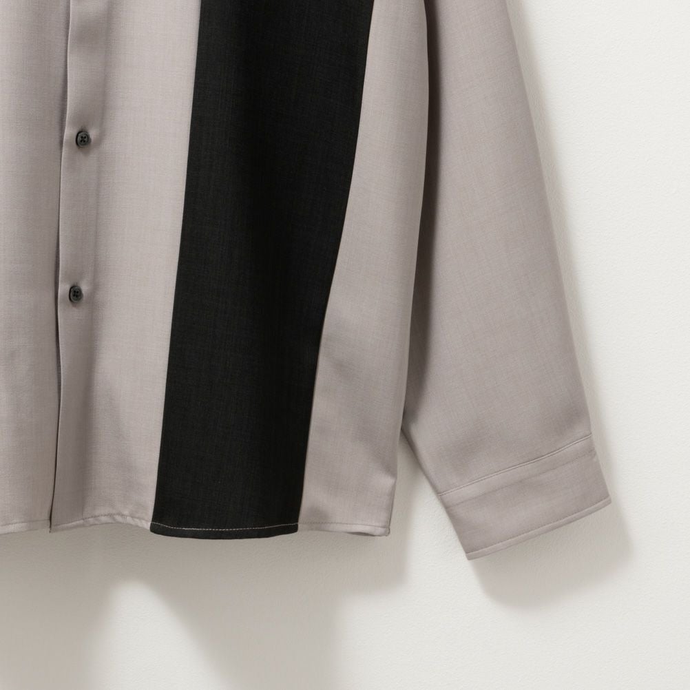 URBAN COLLECTION ポリツイル切替長袖シャツ メンズ