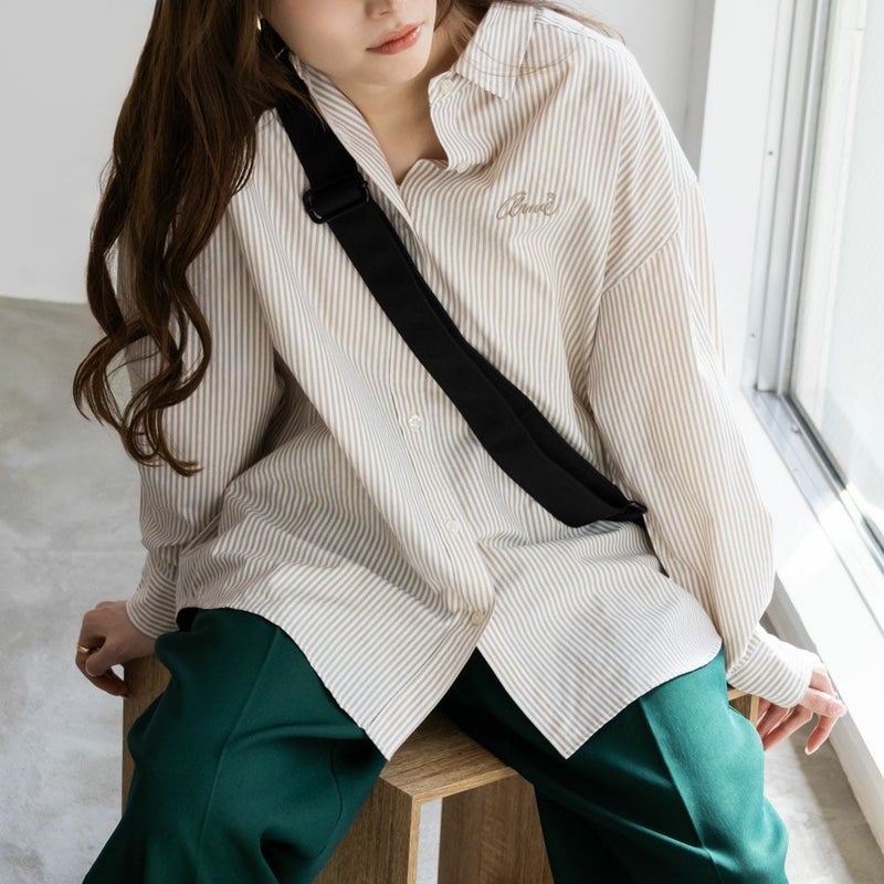 Arnie Arnold Palmer アーニーアーノルドパーマー ブロードストライプシャツ レディース商品画像-1