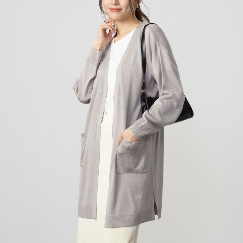 [期間限定価格]NAVY  ウォッシャブルカーディガンアンサンブル レディース商品画像-2