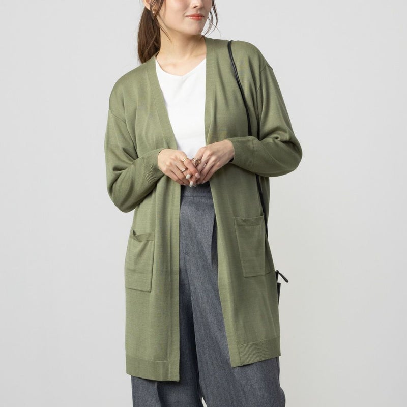 [期間限定価格]NAVY  ウォッシャブルカーディガンアンサンブル レディース商品画像-4