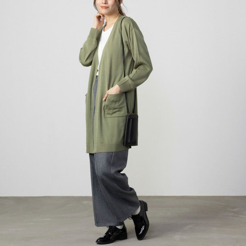 [期間限定価格]NAVY  ウォッシャブルカーディガンアンサンブル レディース商品画像-10