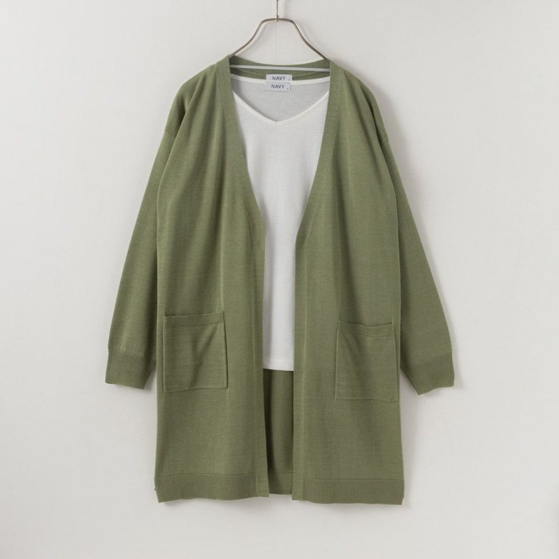 [期間限定価格]NAVY  ウォッシャブルカーディガンアンサンブル レディース商品画像-16