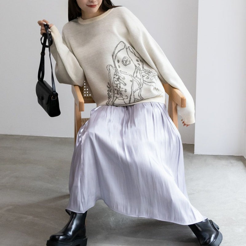 CONVERSE ビッグシューズジャガードニット レディース商品画像-1