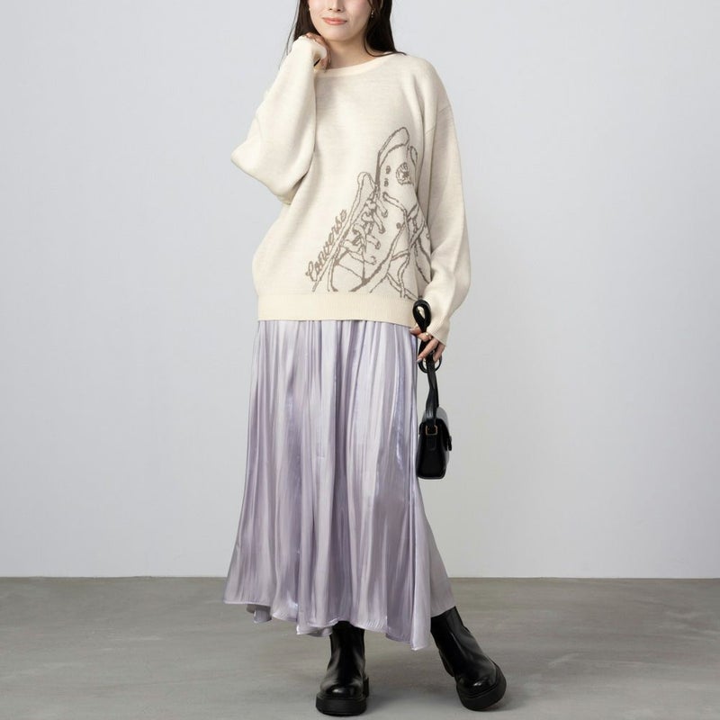 [期間限定knit]CONVERSE  ビッグシューズジャガードニット レディース商品画像-5