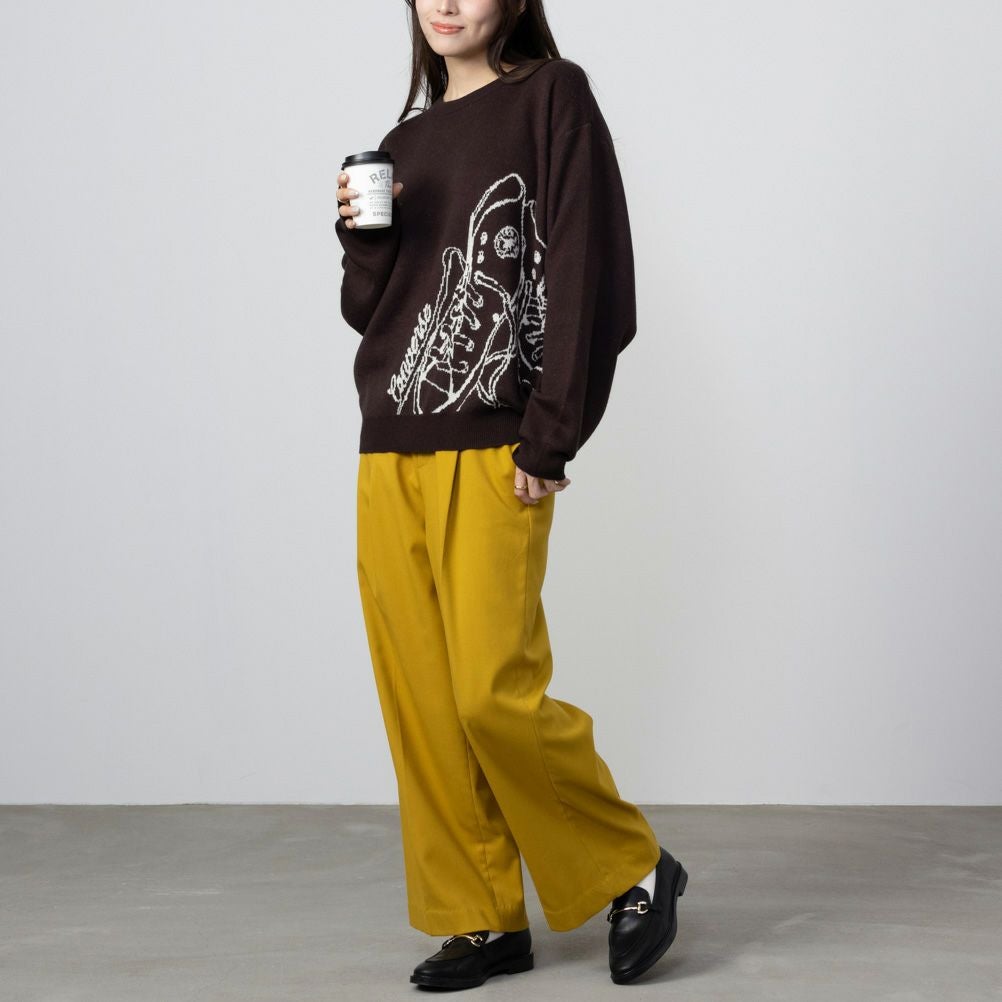 CONVERSE ビッグシューズジャガードニット レディース