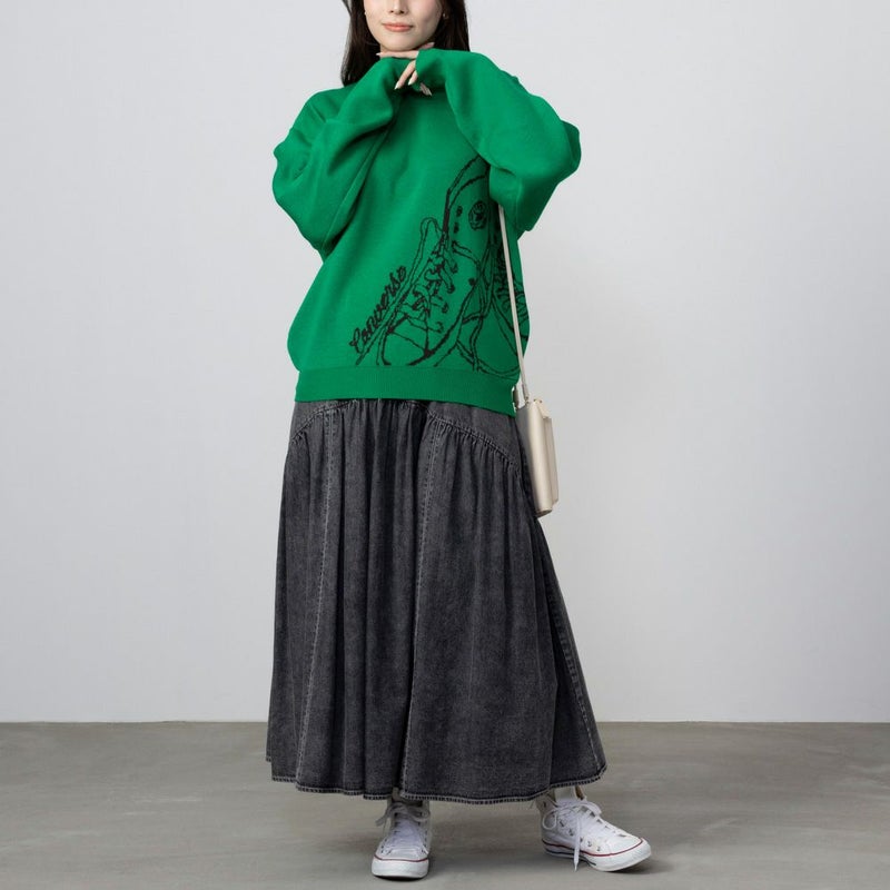 [期間限定knit]CONVERSE  ビッグシューズジャガードニット レディース商品画像-9
